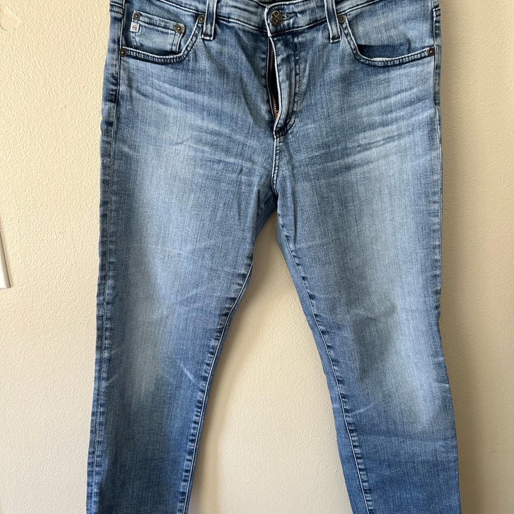 AG Adriano Goldschmied Women's Straight Leg Jeans - Light Blue
